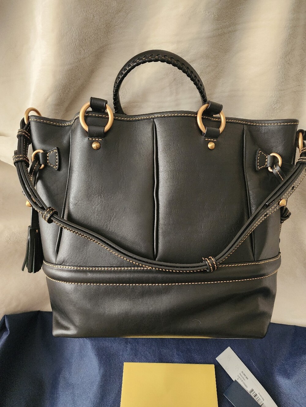 Dooney & Bourke Black Florentine Leather Buckley - Picture 3 of 8
